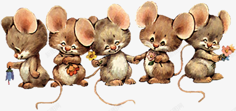一群小老鼠png免抠素材_新图网 https://ixintu.com 卡通 大耳朵 小老鼠 尾巴 手绘 简图