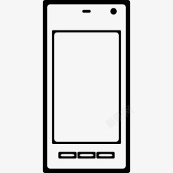 手机按钮图标手机外形有三个矩形按钮图标高清图片