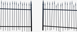 铁门装饰深蓝色铁栏高清图片