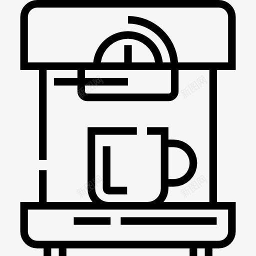咖啡机图标png_新图网 https://ixintu.com 厨房用具 咖啡店 咖啡机 家具 家居 热饮料 食品和餐厅 饮料技术
