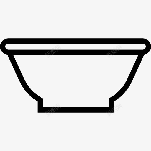 碗的轮廓图标png_新图网 https://ixintu.com 侧视图 厨房 厨房用具 大纲 工具和用具 板 概述 盘 碗