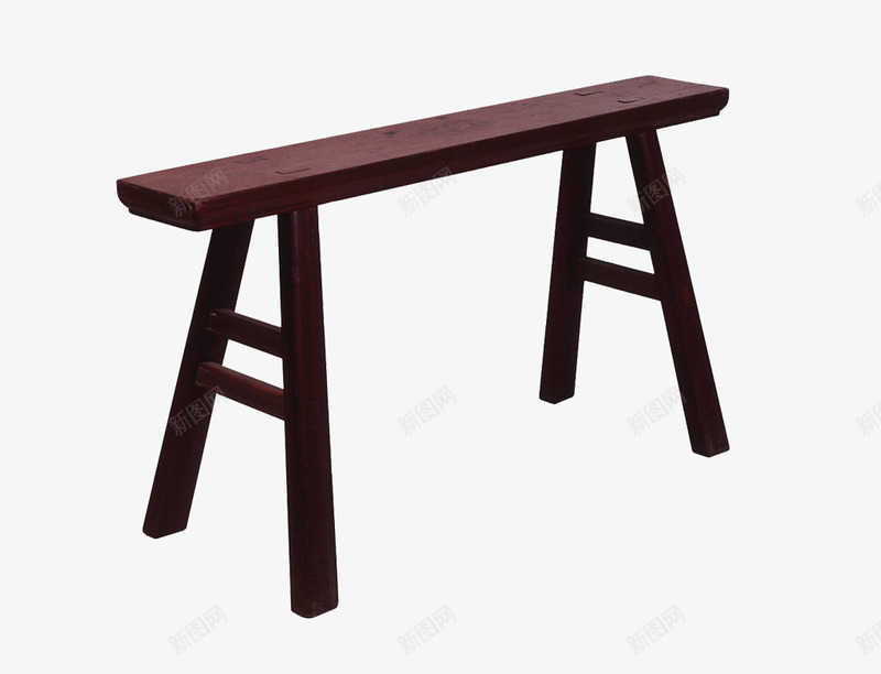 实木长板凳png免抠素材_新图网 https://ixintu.com 中国风 凳子 复古 实木 户外桌椅