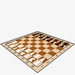 手绘国际象棋盘素材