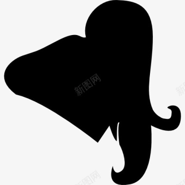 女人的头发黑色的形状图标图标