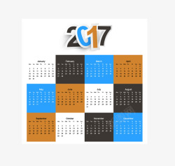 2017年日历素材