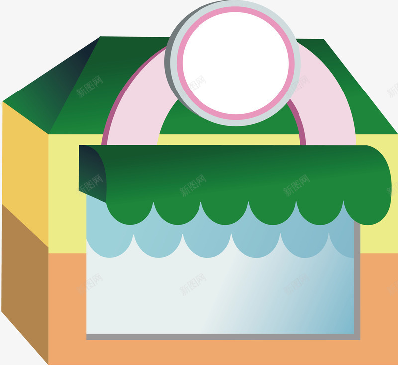 房子png免抠素材_新图网 https://ixintu.com png 便利店 卡通 矢量素材 蓝色