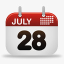 日期日历7月coquetteiconsset图标png_新图网 https://ixintu.com 7月 calendar date july 日历 日期
