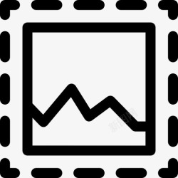 景观框架山水画装裱图标高清图片