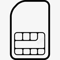 矢量芯片图标手机SIM卡芯片图标高清图片