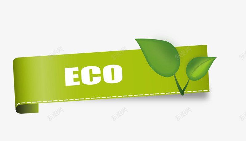 生态绿叶标签图标png_新图网 https://ixintu.com 标签 生态园 生态环境 绿叶 绿色 绿色生态 节能