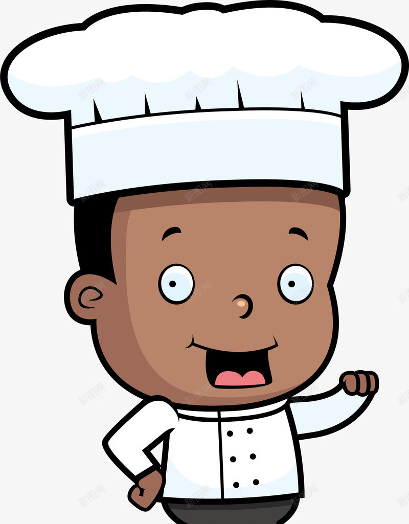 非洲卡通厨师png免抠素材_新图网 https://ixintu.com 卡通厨师 厨房 装饰图案 非洲厨师 餐厅 餐饮