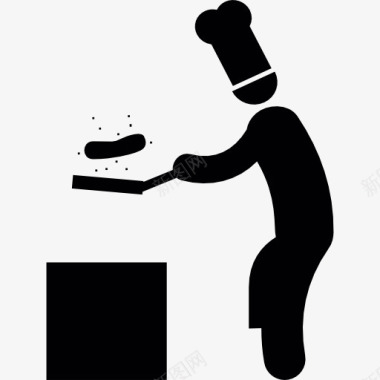 全能炸锅厨师烹饪图标图标