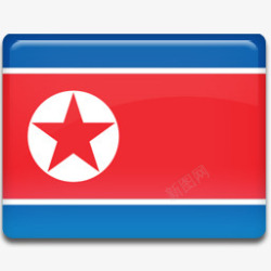 korea朝鲜国旗图标高清图片