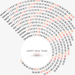 可循环的日历日历循环日历2016日历矢量图高清图片
