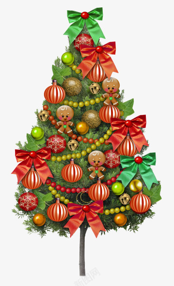 漂亮的圣诞树png免抠素材_新图网 https://ixintu.com 圣诞树png图片 绿色圣诞树 蝴蝶结圣诞树 铃铛装饰圣诞树