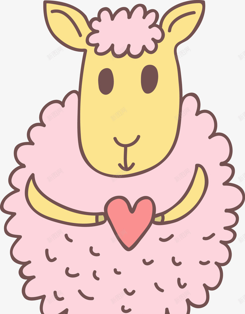 粉色可爱羊羊png免抠素材_新图网 https://ixintu.com 农场 农场动物 动物 卡通 卡通羊 山羊 澳洲羊 牲畜 绵羊 羊 羊品种 羊头 羊毛 羊羊