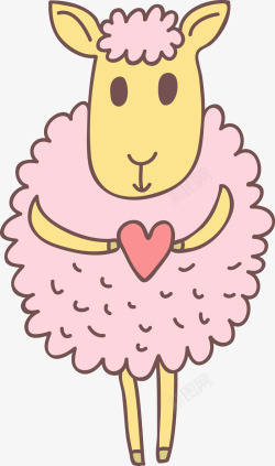 羊品种粉色可爱羊羊高清图片