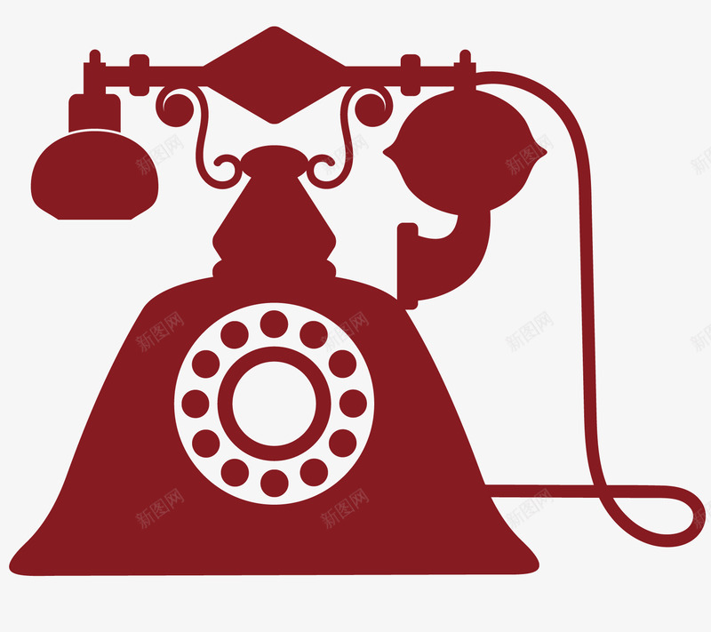 复古电话png免抠素材_新图网 https://ixintu.com 古代电话 复古电话 手摇电话 电话 电话机 老式电话