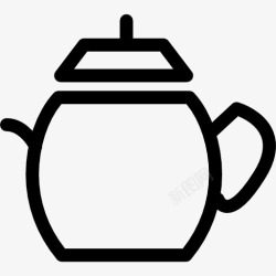 茶用具茶壶图标高清图片
