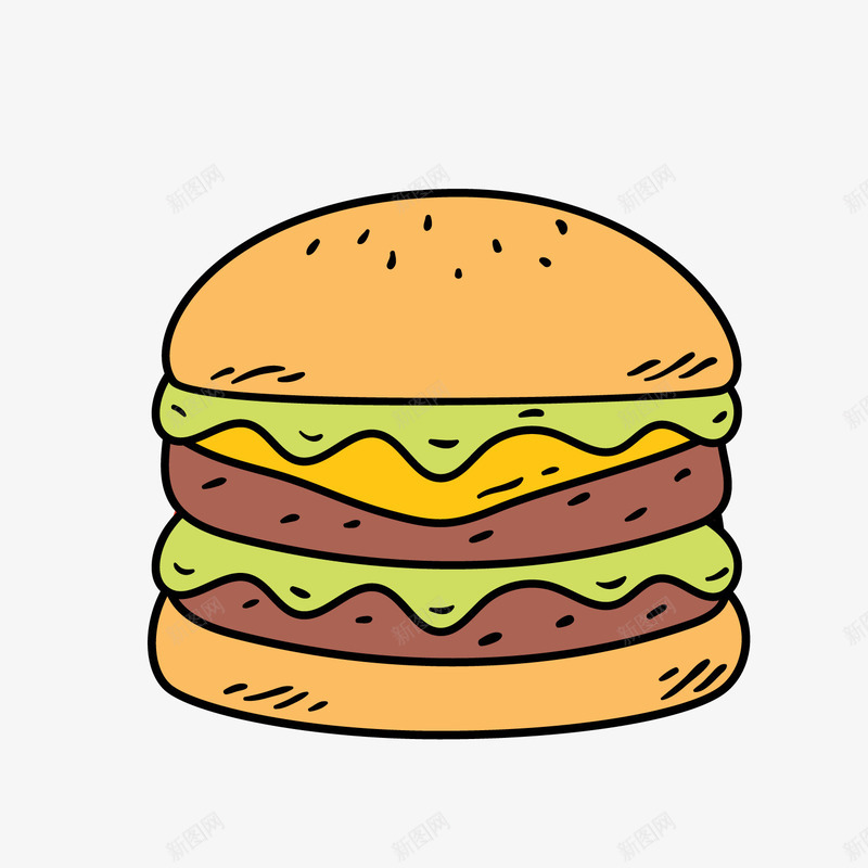 美味汉堡食物png免抠素材_新图网 https://ixintu.com 卡通汉堡 美味汉堡 肯德基汉堡 麦当劳汉堡
