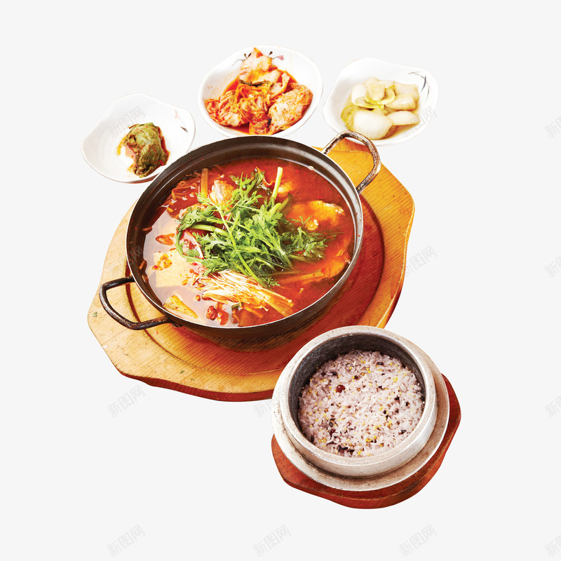 韩国美食套餐png免抠素材_新图网 https://ixintu.com 韩国土豆汤 韩国料理 韩国美食
