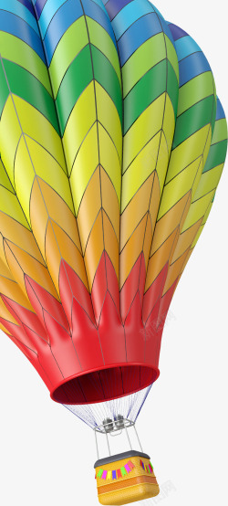 卡通彩色热气球装饰素材