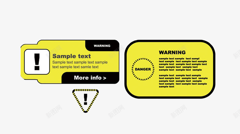 警示牌标语png免抠素材_新图网 https://ixintu.com 英文标语指示牌 警示牌png图片 警示牌免抠素材 黄色的警示牌
