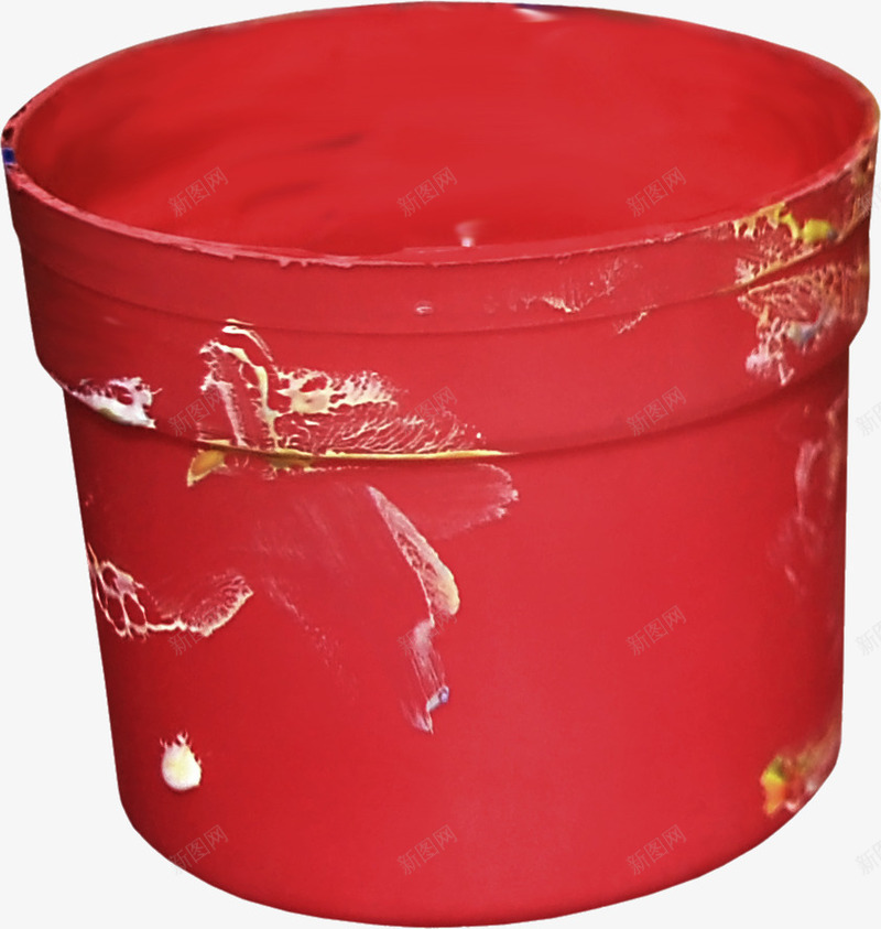 红色颜料桶png免抠素材_新图网 https://ixintu.com 印刷 原料 桶 颜料桶 颜料素材