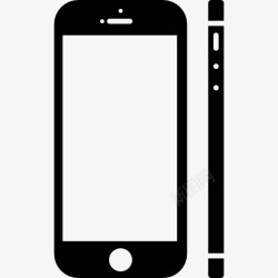正面手机手机从侧面和正面图标高清图片