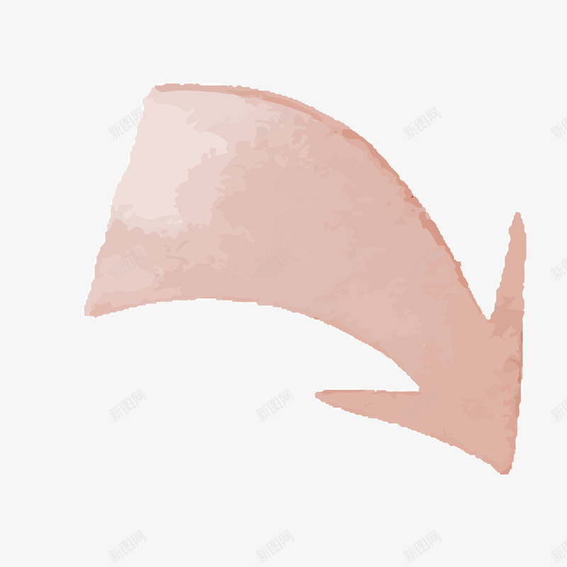 粉红色弯曲箭头箭号图标png_新图网 https://ixintu.com 弯曲 箭号 箭头 粉红色