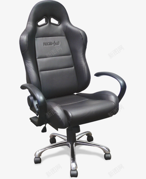 黑色老板椅png免抠素材_新图网 https://ixintu.com 单人 老板椅 转椅 黑色