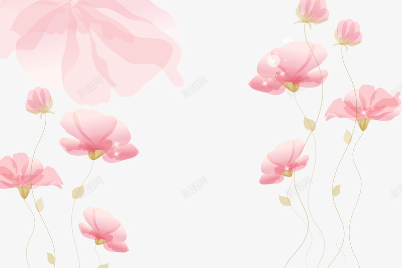 粉色盛开唯美花朵png免抠素材_新图网 https://ixintu.com 唯美 盛开 粉色 花朵