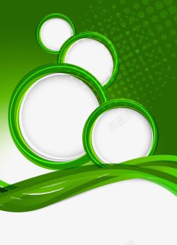 绿色圆形框素材