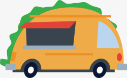 收餐车汉堡形状餐车高清图片