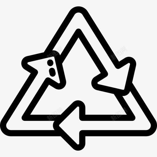 循环图标png_新图网 https://ixintu.com 回收利用 回收容器 标志 环境 生态和环境 符号 箭 自然