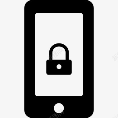 挂锁符号在手机屏幕图标图标