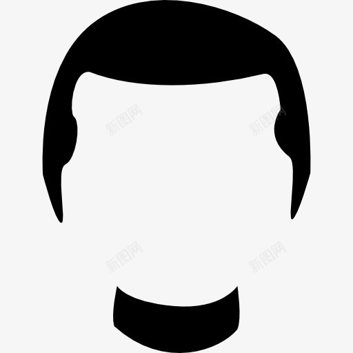 男假发图标png_新图网 https://ixintu.com 假发 头发 工具和器具 形状 男 短头发 美发 黑色的头发