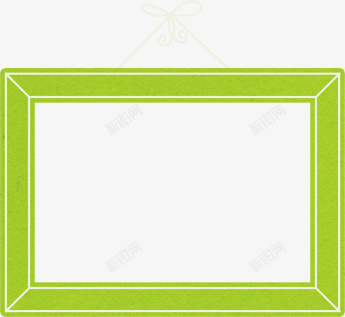 矩形框架png免抠素材_新图网 https://ixintu.com 框架 相框 矩形 绿色