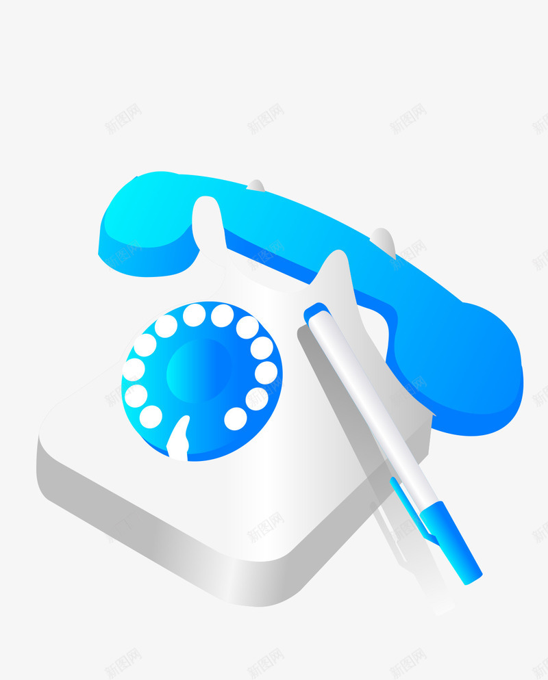 蓝色电话机png免抠素材_新图网 https://ixintu.com 卡通 电话 电话机 矢量蓝色 蓝色 蓝色矢量 通讯