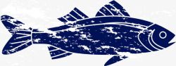 手绘沙丁鱼手绘风格蓝色沙丁鱼高清图片