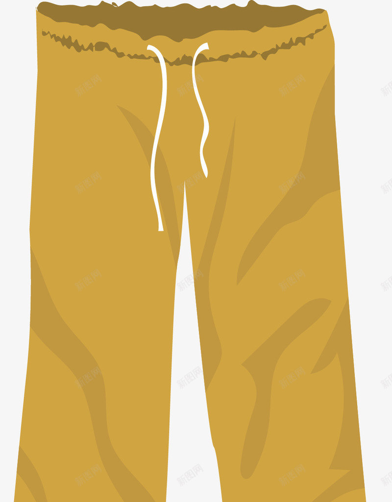 纯黄色运动裤矢量图eps免抠素材_新图网 https://ixintu.com 卡通 卡通运动裤 卡通风格 扁平风格 矢量运动裤 纯黄色 裤子 矢量图