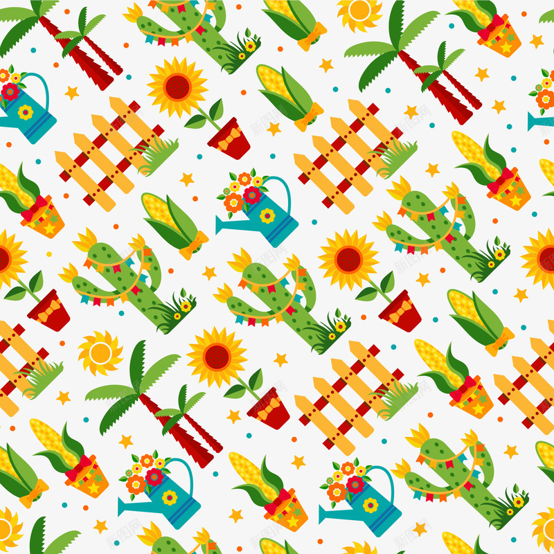 创意花园向日葵png免抠素材_新图网 https://ixintu.com 创意花园 向日葵 手绘植物 背景装饰