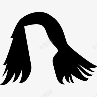 人的头发的形状图标图标