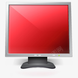 红色电脑屏幕图标图标
