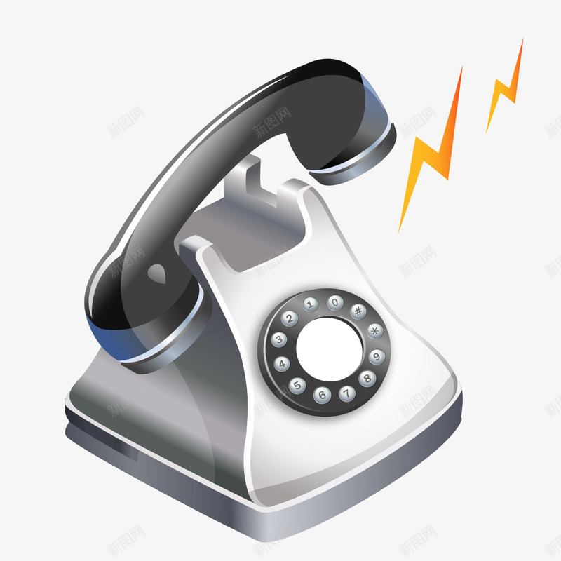 复古电话机png免抠素材_新图网 https://ixintu.com 听电话 复古 打电话 电话 电话机