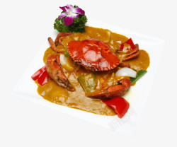 咖喱大螃蟹泰式美味咖喱大螃蟹高清图片
