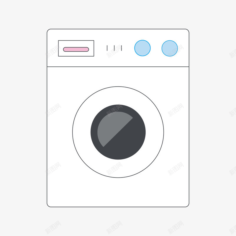 手绘的洗衣机png免抠素材_新图网 https://ixintu.com png图形 png装饰 家电 手绘 洗衣机 装饰