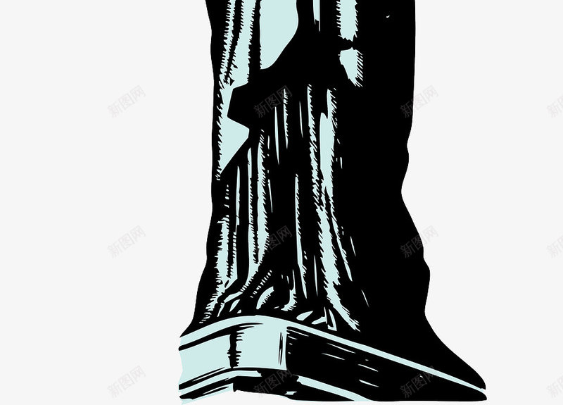 举火炬的女神像png免抠素材_新图网 https://ixintu.com 岛 旅游 海港 纽约 自由女神像