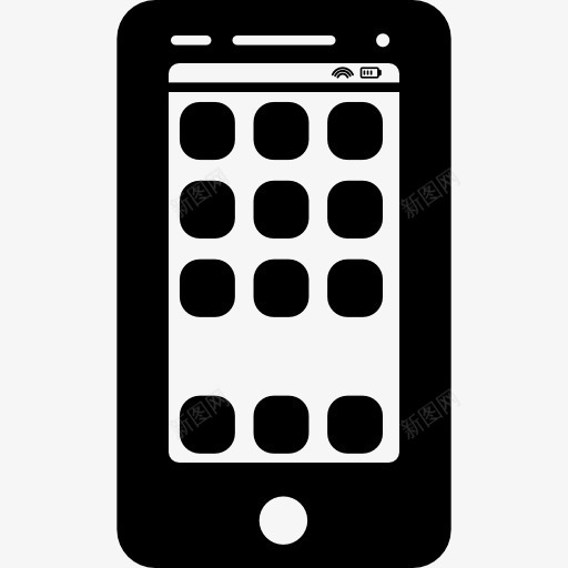 手机屏幕上的按钮图标png_新图网 https://ixintu.com 屏幕 工具 工具和用具 手机 按钮 电话 通讯