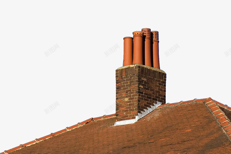 屋顶上的烟囱png免抠素材_新图网 https://ixintu.com 冒烟 厨房 柱状 褐色